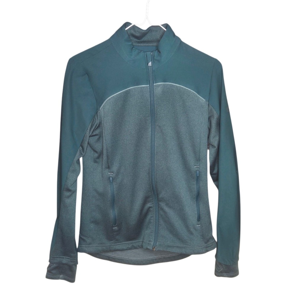 Adidas Golf Full Zip Jacket Athletic Lightweight‎ Teal Blue Casual Womens Small